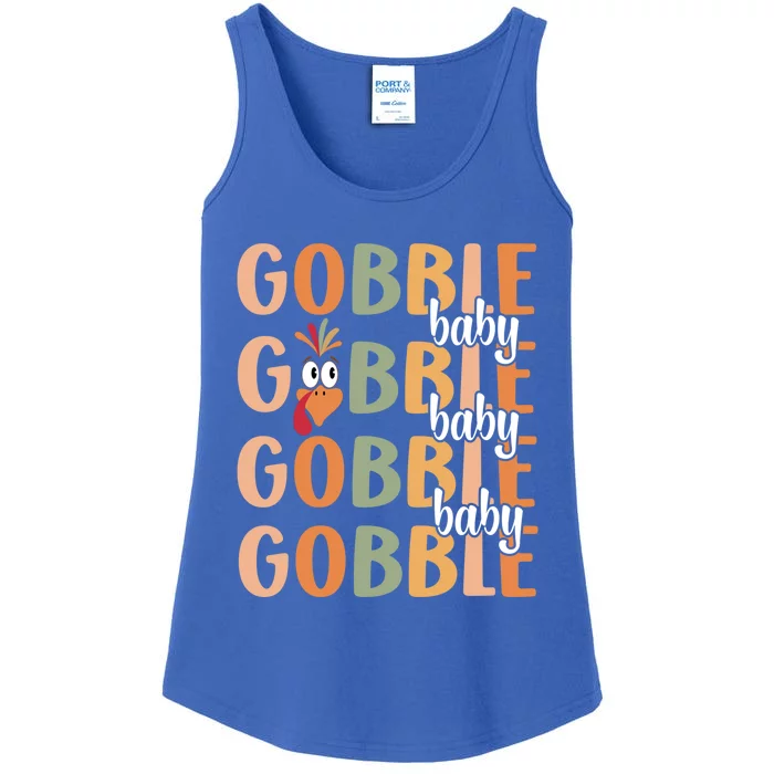 Gobble Funny Thanksgiving Turkey Gift Ladies Essential Tank