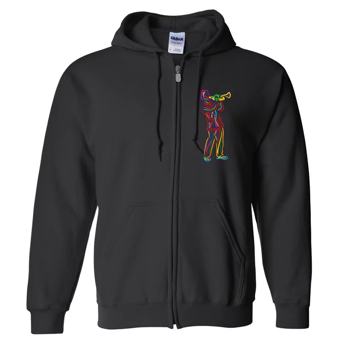 Gifts For Trumpeter Jazz Music Musician Trumpet Full Zip Hoodie