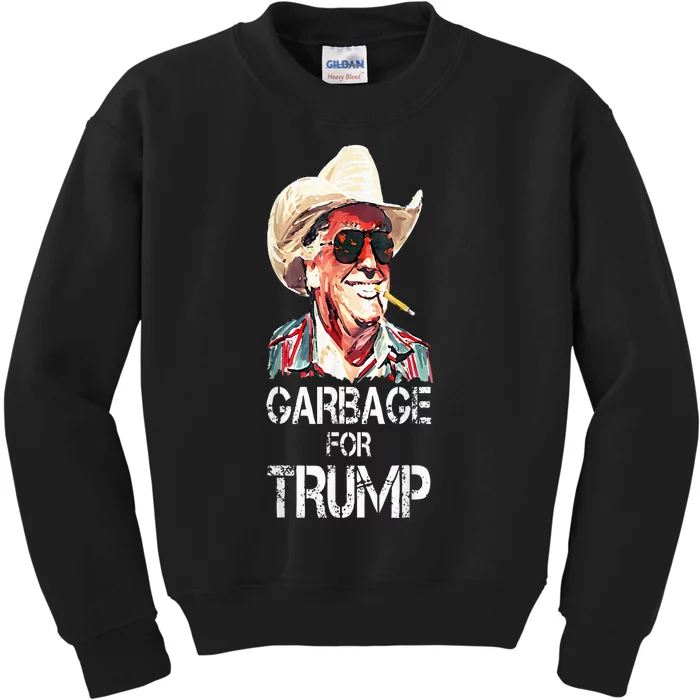 Garbage For Trump 2024 Kids Sweatshirt