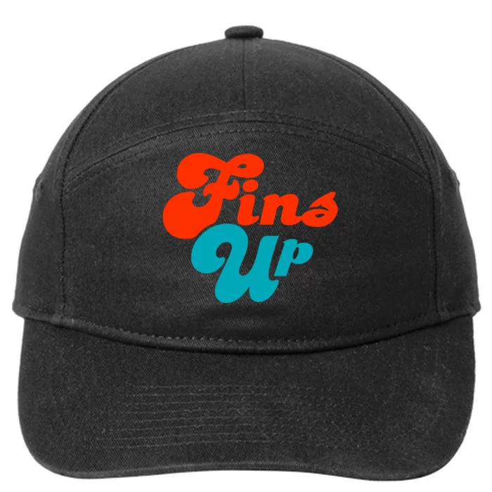 Groovy Fins Up Dolphins Gift For Miami Sport Fan 7-Panel Snapback Hat