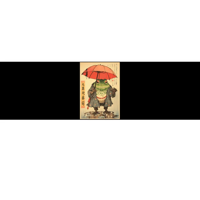 Grumpy Frog Unimpressed Toad Vintage Japanese Aesthetic Bumper Sticker