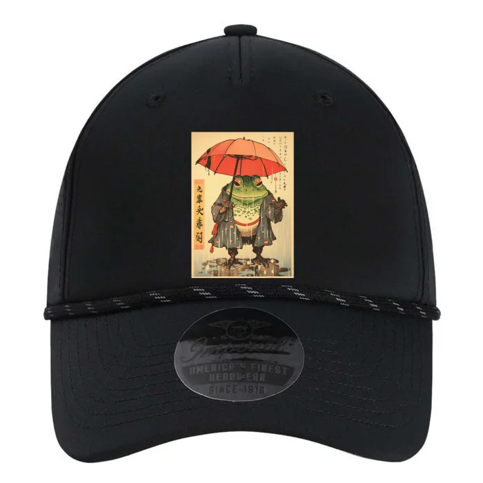 Grumpy Frog Unimpressed Toad Vintage Japanese Aesthetic Performance The Dyno Cap