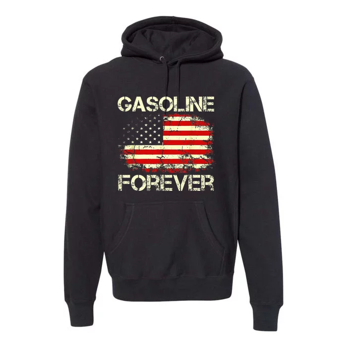 G.A.S.Ol.I.N.E Forever Usa Flag Funny Fuel Gas Cars Garage Lovers Premium Hoodie