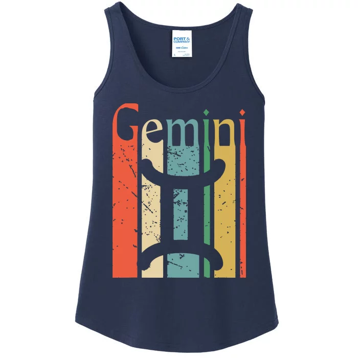 Gemini Funny Vintage Style Gemini Zodiac Ladies Essential Tank