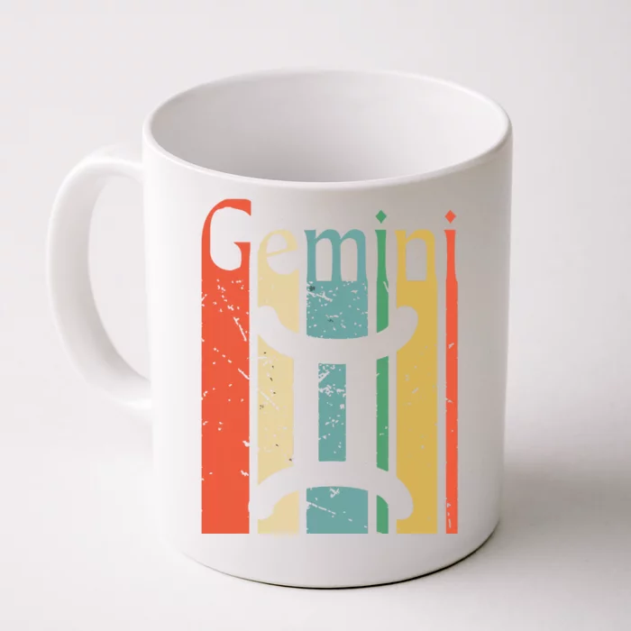 Gemini Funny Vintage Style Gemini Zodiac Front & Back Coffee Mug