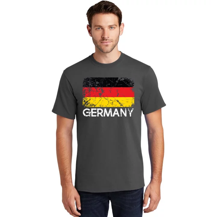 German Flag Vintage Made In Germany Gift Tall T-Shirt