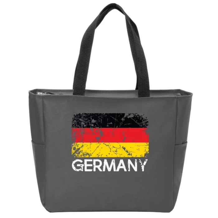 German Flag Vintage Made In Germany Gift Zip Tote Bag