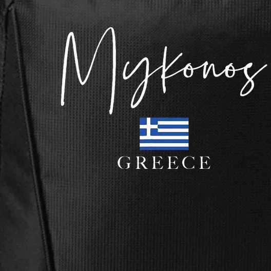 Greece Flag Vacation Island Mykonos City Backpack