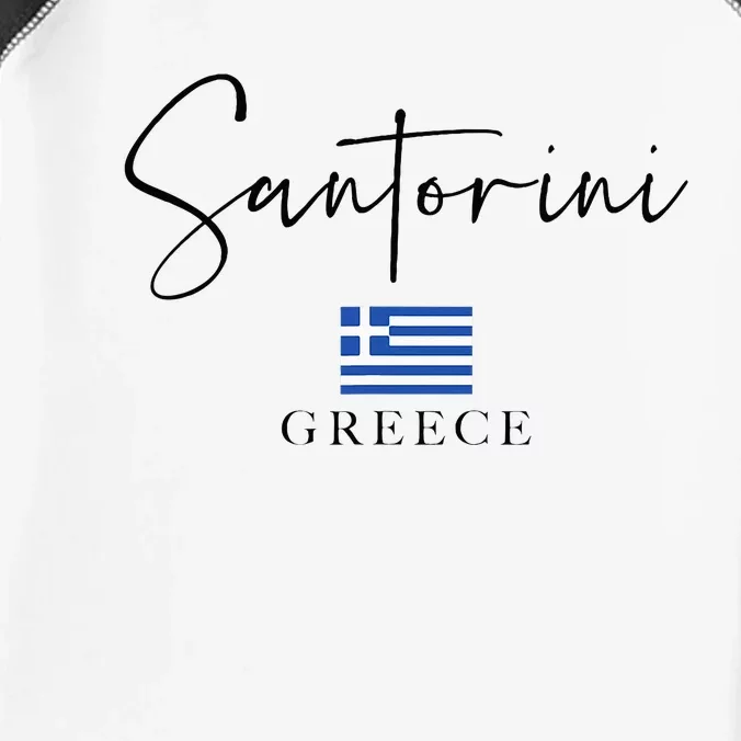 Greece Flag Vacation Island Santorini Infant Baby Jersey Bodysuit