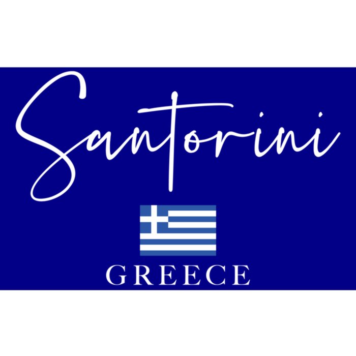 Greece Flag Vacation Island Santorini Funny Gift Bumper Sticker