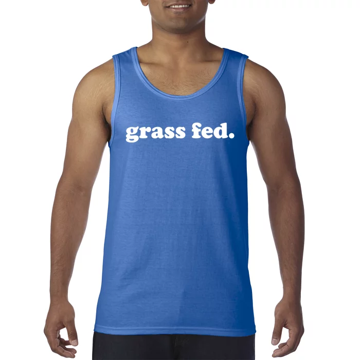 Grass Fed Vegan Pride Veganism Vegetarian Cruelty Free Gift Tank Top