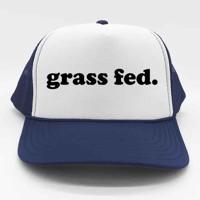 Grass Fed Vegan Pride Veganism Vegetarian Cruelty Free Gift Trucker Hat