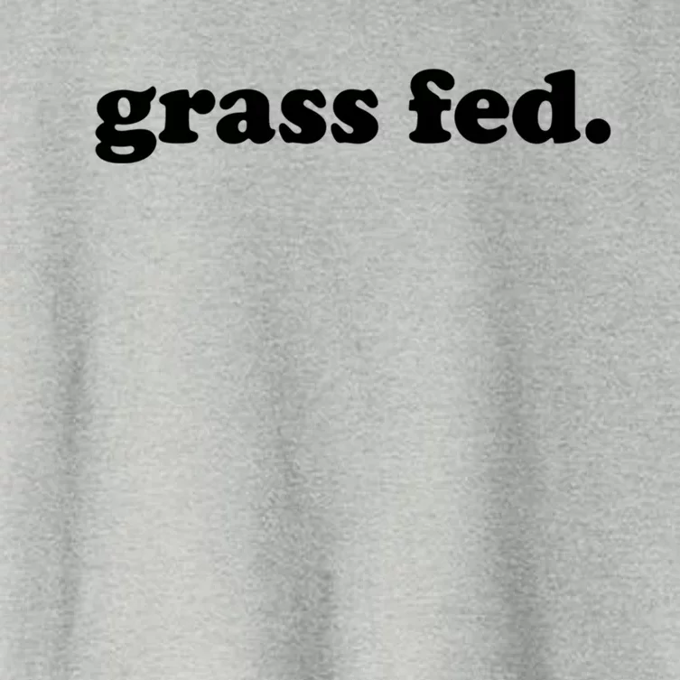 Grass Fed Vegan Pride Veganism Vegetarian Cruelty Free Gift Women's Crop Top Tee