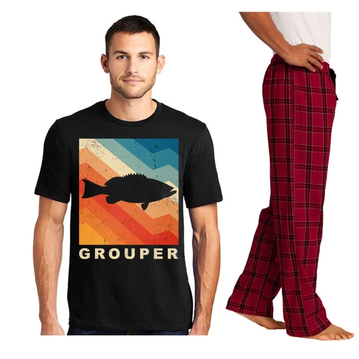 Grouper Fish Vintage Sunset Pajama Set