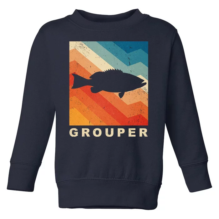 Grouper Fish Vintage Sunset Toddler Sweatshirt