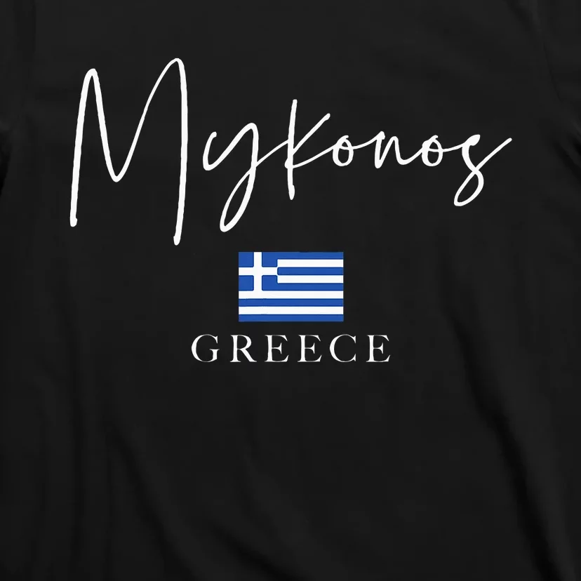 Greece Flag Vacation Island Mykonos T-Shirt