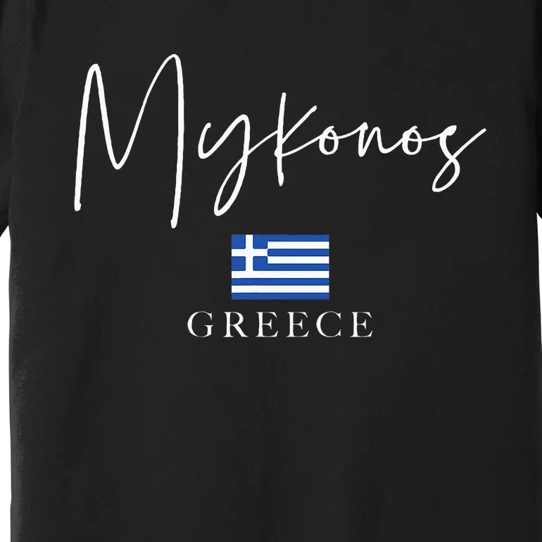 Greece Flag Vacation Island Mykonos Premium T-Shirt