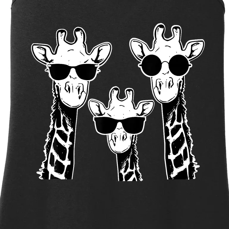 Giraffes family with sunglasses - Giraffe Ladies Essential Tank