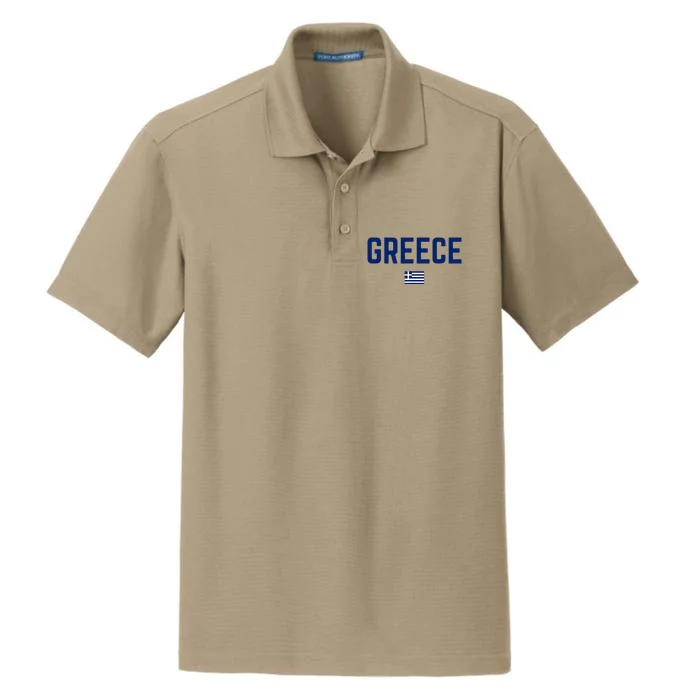 Greece Flag Women Greece Dry Zone Grid Performance Polo