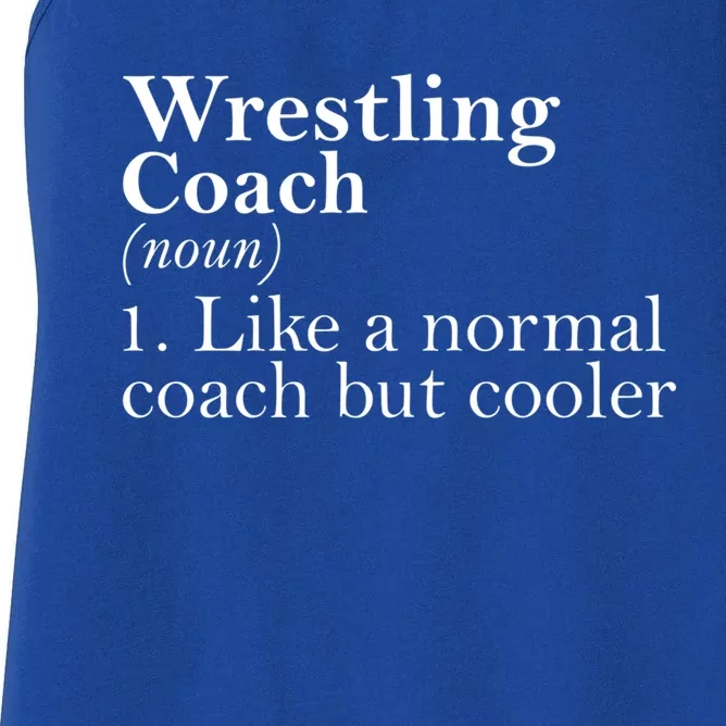 Gift For Wrestling Coach Definition Funny Wrestling Coach Gift Women's Racerback Tank