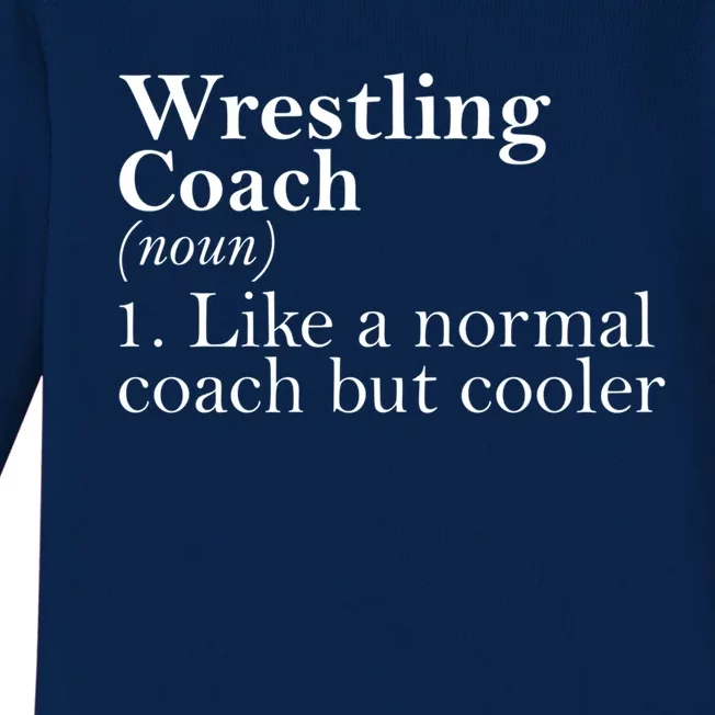 Gift For Wrestling Coach Definition Funny Wrestling Coach Gift Baby Long Sleeve Bodysuit