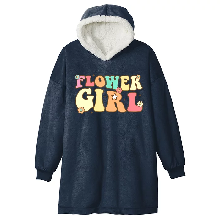 Groovy Flower Wedding Proposal Flower Hooded Wearable Blanket