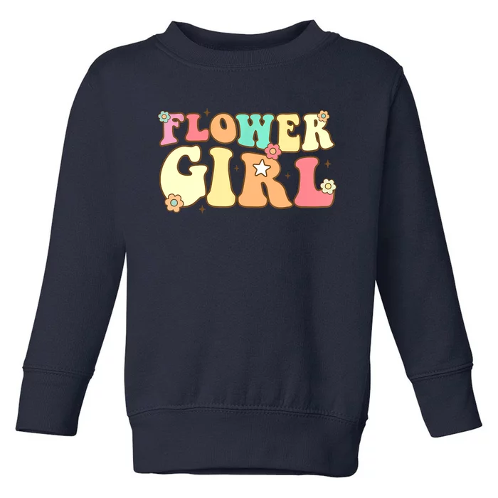 Groovy Flower Wedding Proposal Flower Toddler Sweatshirt