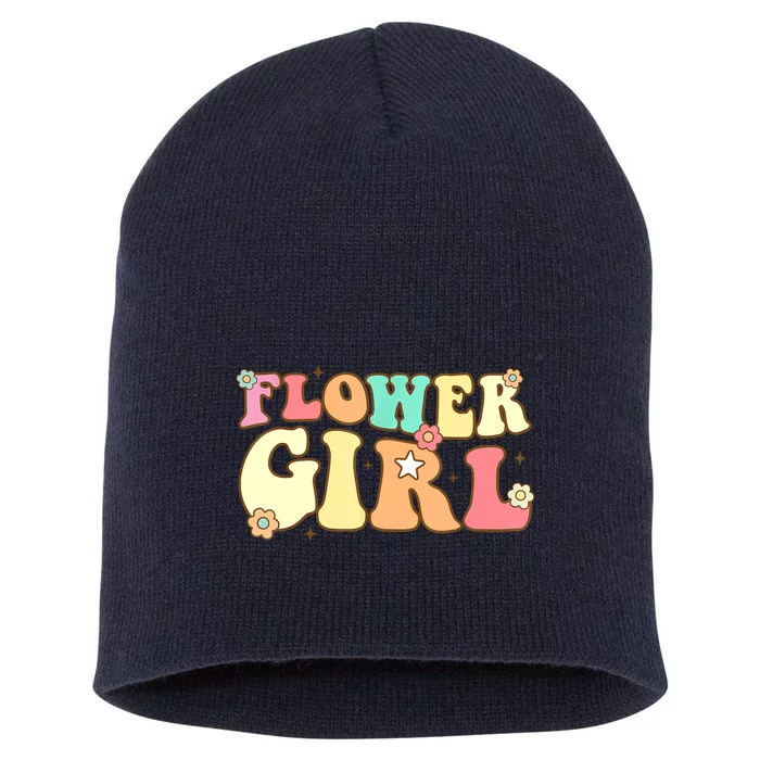 Groovy Flower Wedding Proposal Flower Short Acrylic Beanie