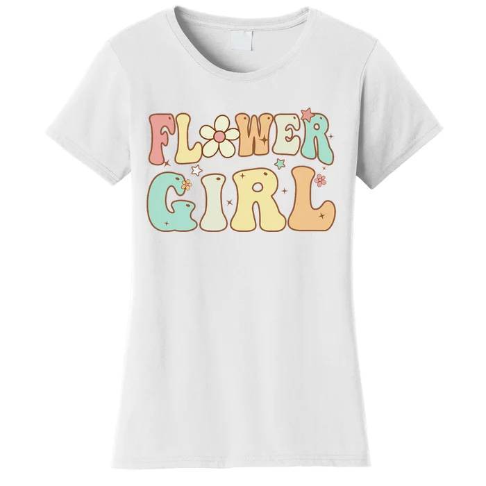 Groovy Flower Wedding Proposal Bridesmaid Flower Women's T-Shirt