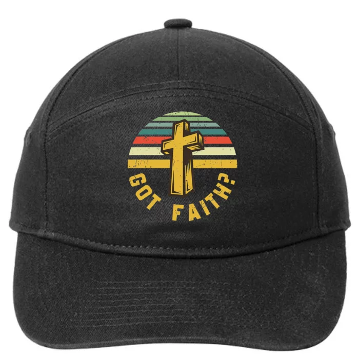 Got Faith Wooden Cross Christ Jesus Religious Inspiration 7-Panel Snapback Hat