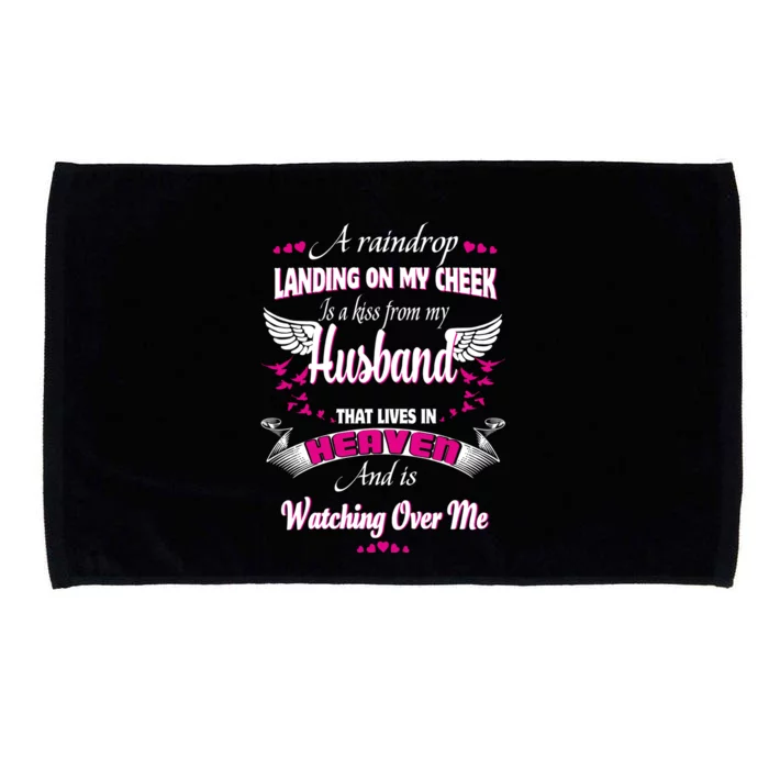 Gift For Wives Loss Husband Memorial My Husband In Heaven Cute Gift Microfiber Hand Towel