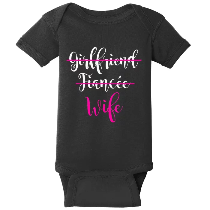 Girlfriend Fiancee Wife Bride Wedding Gift Couple Baby Bodysuit