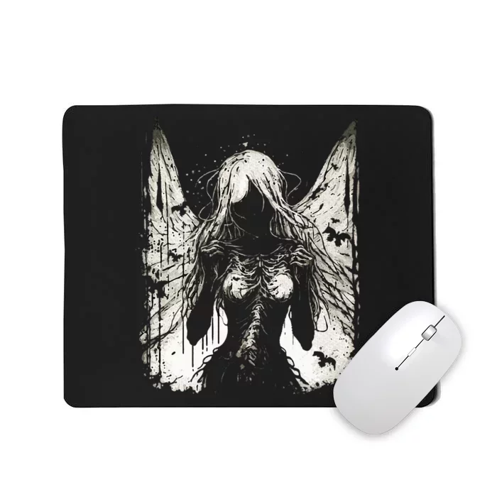 Goth Fairy Witch Fairycore Horror Occult Dark Art Aesthetic Mousepad