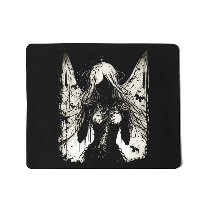 Goth Fairy Witch Fairycore Horror Occult Dark Art Aesthetic Mousepad