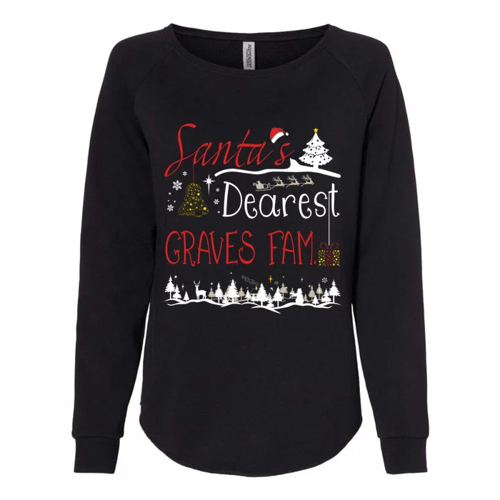 Graves Family Xmas Cute Christmas Reunion Party Gift Womens California Wash Sweatshirt