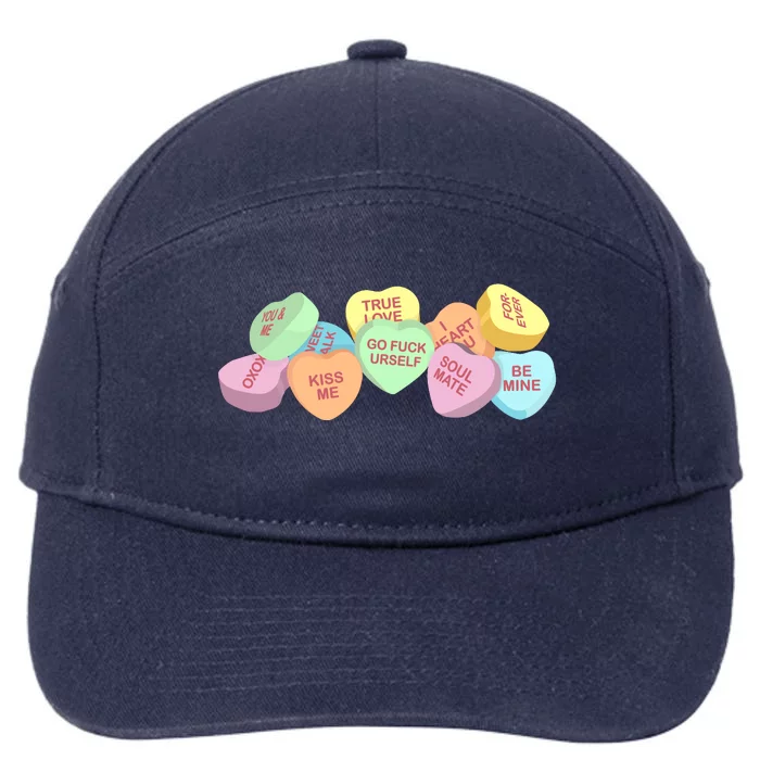 Go Fuck Yourself Candy Hearts 7-Panel Snapback Hat