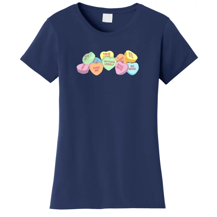 Go Fuck Yourself Candy Hearts Women's T-Shirt