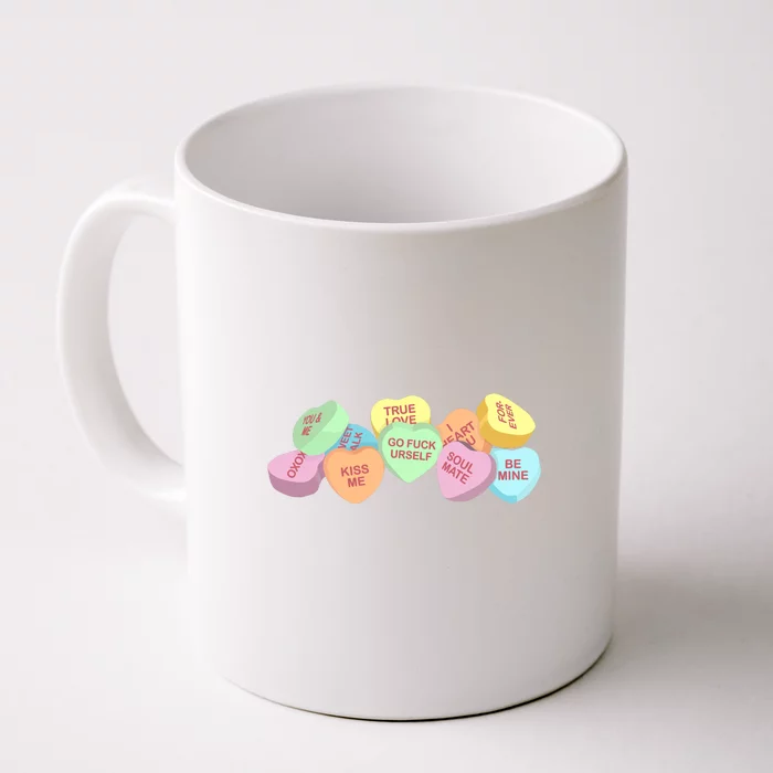 Go Fuck Yourself Candy Hearts Front & Back Coffee Mug