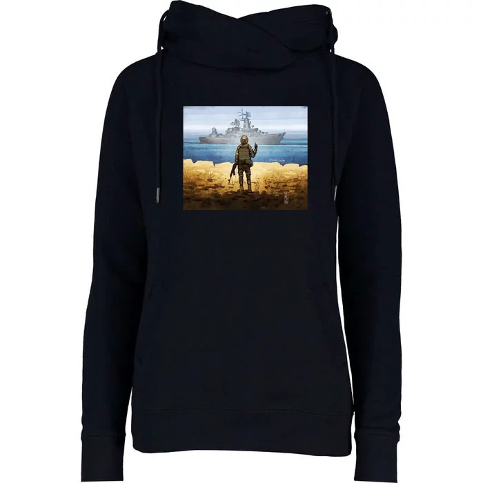 Go F Yourself Postage Stamp Womens Funnel Neck Pullover Hood