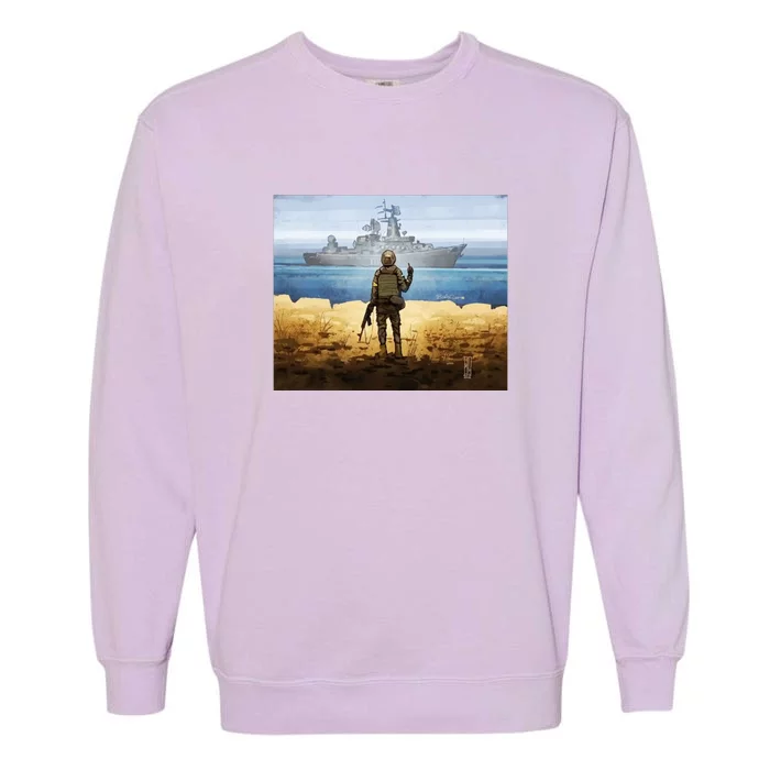 Go F Yourself Postage Stamp Garment-Dyed Sweatshirt