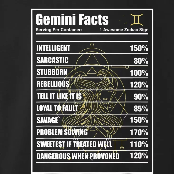 Gemini Facts Zodiac Sign Toddler Hoodie