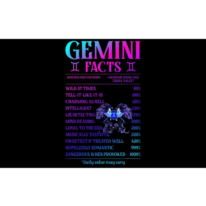 Gemini Facts Zodiac June Birthday Gift Bumper Sticker