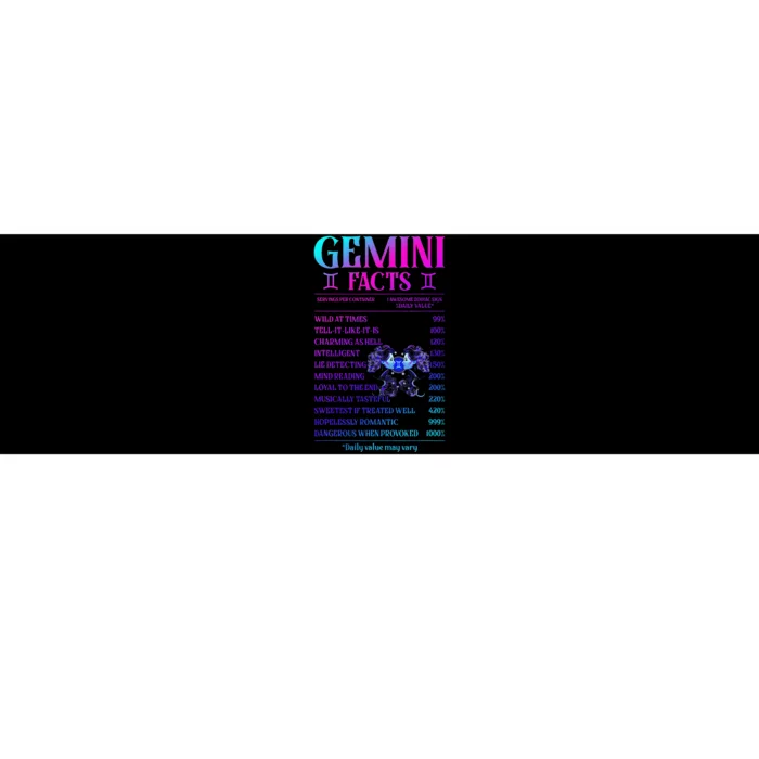 Gemini Facts Zodiac June Birthday Gift Bumper Sticker