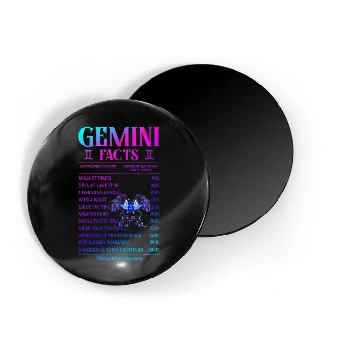 Gemini Facts Zodiac June Birthday Gift Magnet