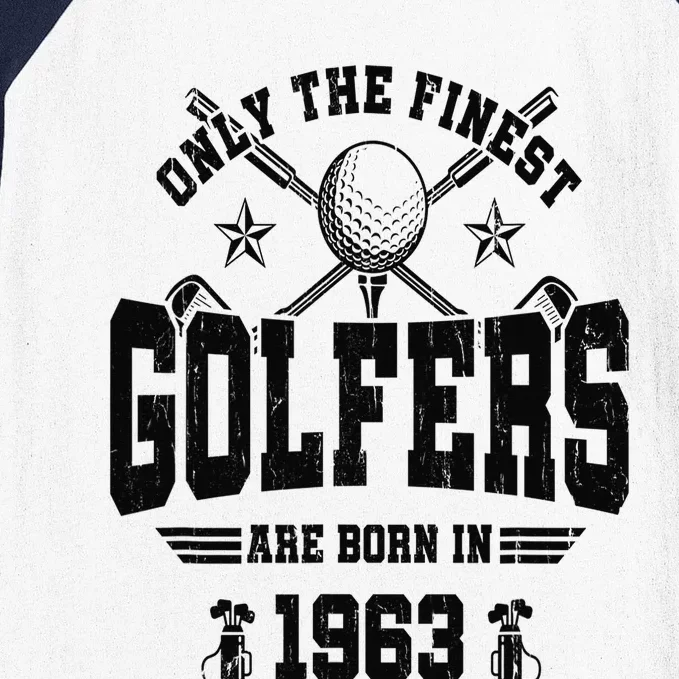 Golfing Golf 1963 60th Birthday Gift 60 Year Old Golfer Baseball Sleeve Shirt