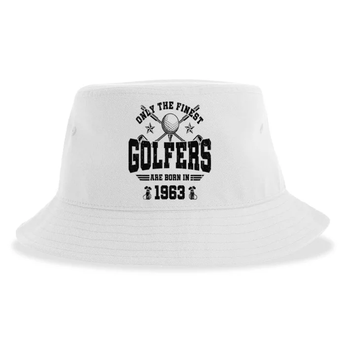 Golfing Golf 1963 60th Birthday Gift 60 Year Old Golfer Sustainable Bucket Hat