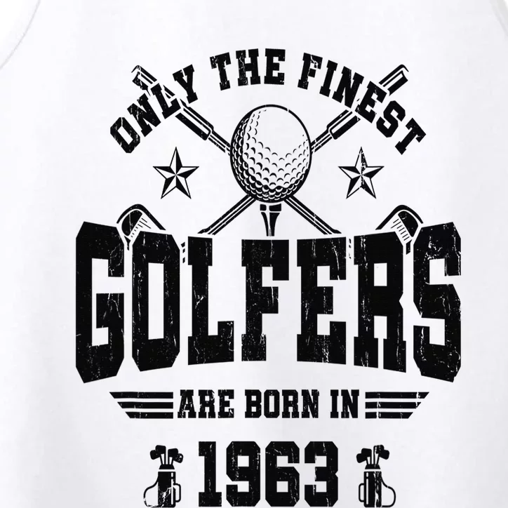 Golfing Golf 1963 60th Birthday Gift 60 Year Old Golfer Performance Tank