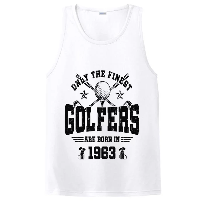 Golfing Golf 1963 60th Birthday Gift 60 Year Old Golfer Performance Tank