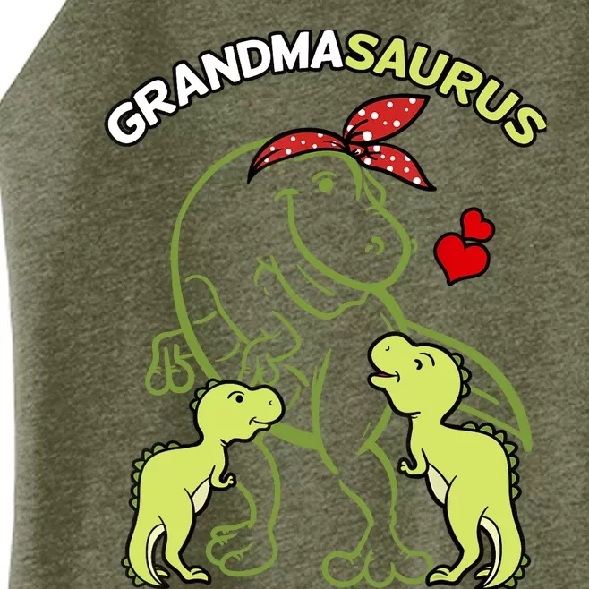 Grandmasaurus Grandma 2 Dinosaur Mother's Day Women’s Perfect Tri Rocker Tank