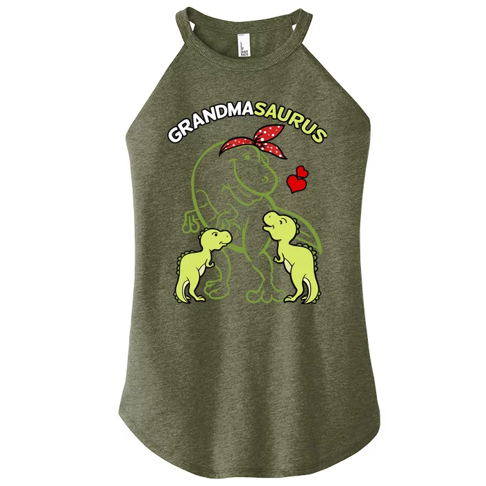 Grandmasaurus Grandma 2 Dinosaur Mother's Day Women’s Perfect Tri Rocker Tank